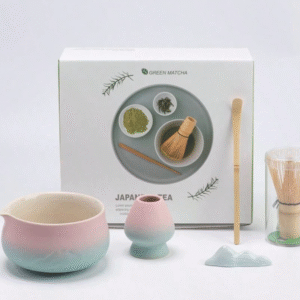 طقم تحضير الماتشا الياباني التقليدي – إصدار الباستيل